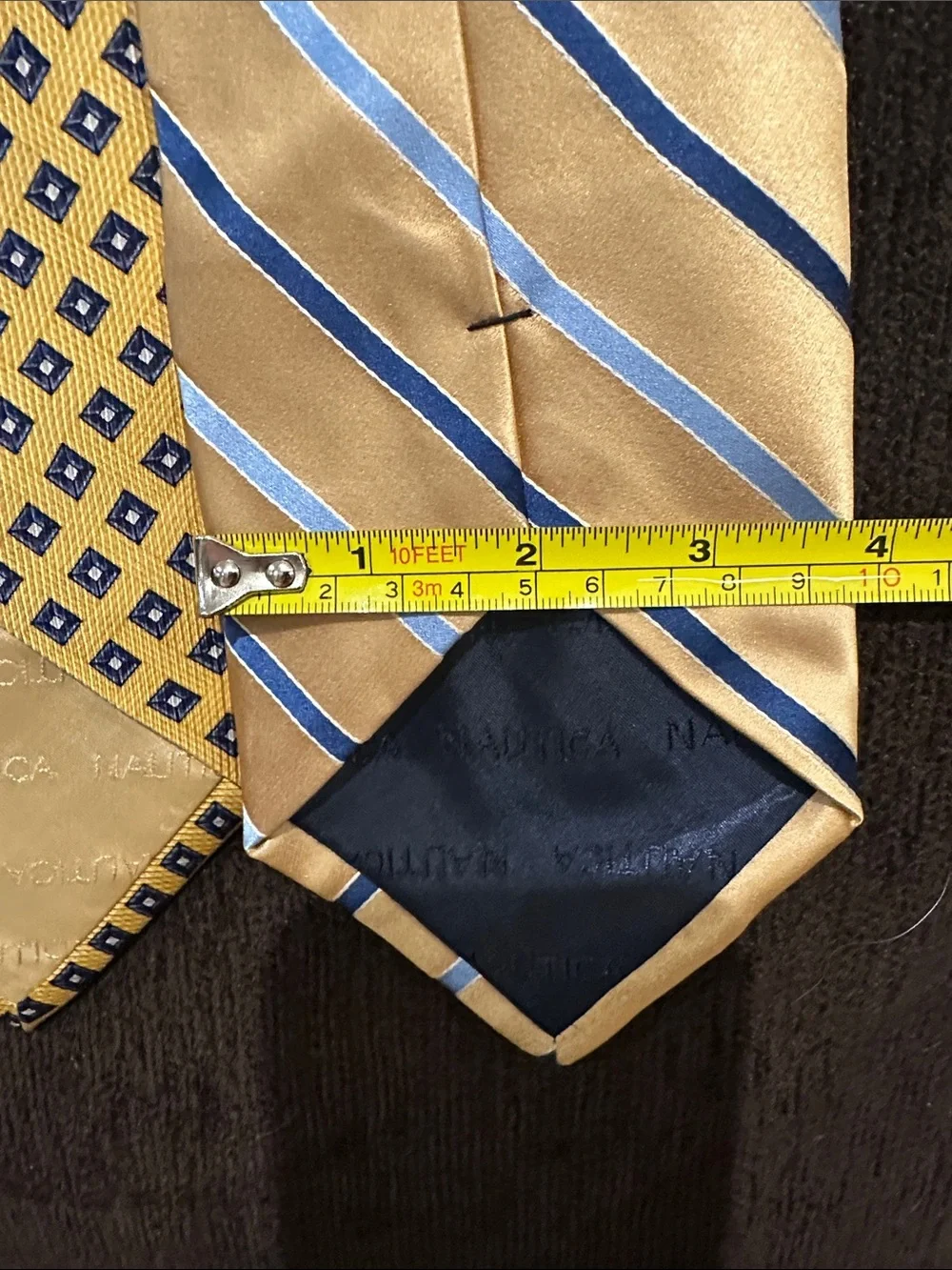 Nautica Yellow and Blue Silk Tie Set - Three Patterns